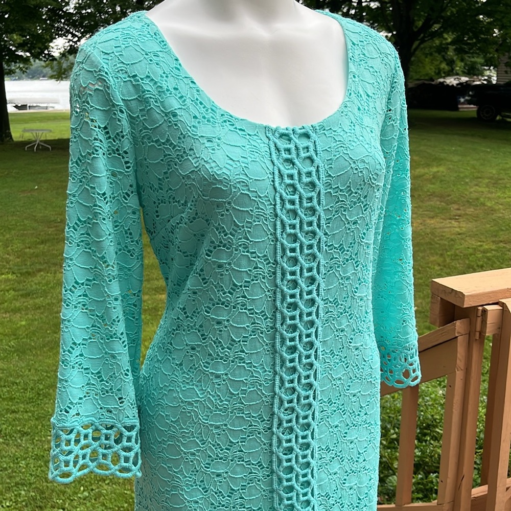 Alfani pretty boho lacey a-line dress M - Picture 2 of 9
